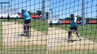 Ben Stokes Sweats It Out in the Nets During Training Ahead of Ashes 2021 (Watch Video)