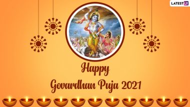 Happy Govardhan Puja 2021 Greetings: WhatsApp Status, Facebook Messages, HD Images, Wallpapers and SMS for Lord Krishna Festival Observed a Day After Badi Diwali