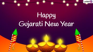 Gujarati New Year 2021 Wishes in Gujarati & Saal Mubarak Images: Celebrate Vikram Samvat 2078 Start Date With Nutan Varshabhinandan Wallpapers, Bestu Varas Greetings and Messages