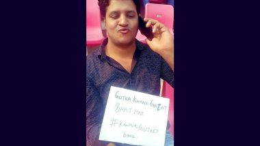 Viral ‘Gutkha’ Chewing Man Shows Up With His Own Message on Second Day of India vs New Zealand 1st Test in Kanpur (See Picture)