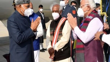 India News | President Ram Nath Kovind Reaches Chandigarh