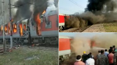 Fire Engulfs Two Coaches Of Udhampur-Durg Express Train in Madhya Pradesh