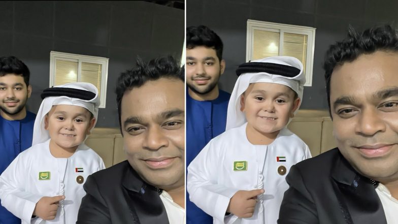 AR Rahman Takes Selfie With Internet Sensation Abdu Rozik, Son AR Ameen Also Part of the Pic!