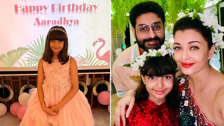 Abhishek Bachchan Shares A Pic Of His Princess Aaradhya From Her Birthday Bash And She Looks Adorable In Pink!