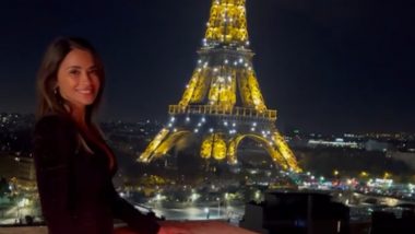 Lionel Messi Shares Video of Wife Antonela Roccuzzo With Lit up Eiffel Tower in the Backdrop