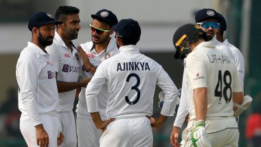India vs New Zealand 1st Test 2021 Day 5 Stat Highlights: Ravi Ashwin Overtakes Harbhajan Singh As Match Ends in a Draw