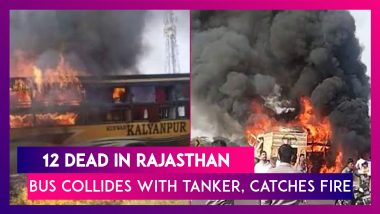 Rajasthan: 12 Dead As Bus Collides With Tanker, Catches Fire In Barmer District