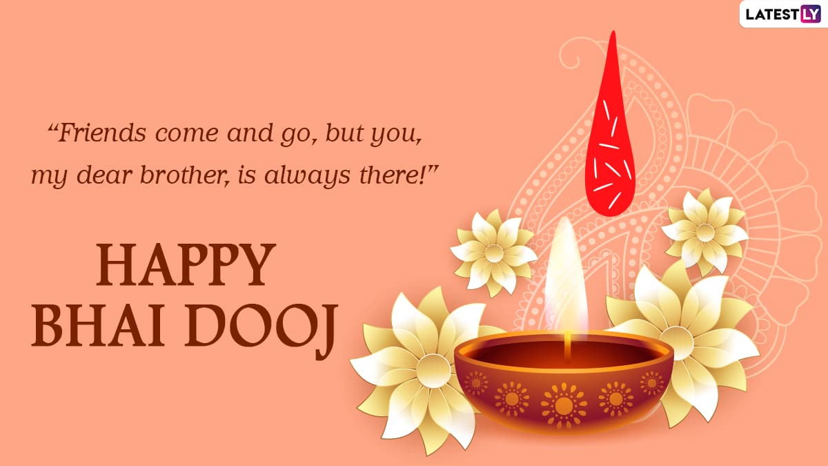 Happy Bhai Dooj 2021 Wishes & HD Images: Send Bhai Tika Greetings ...