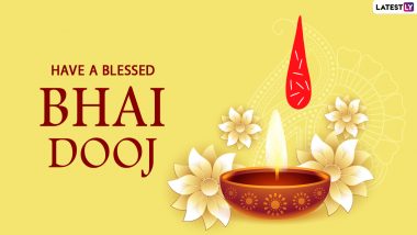 Happy Bhai Dooj 2021 Wishes & HD Images: Send Bhai Tika Greetings, WhatsApp Stickers, GIFs, Telegram Photos, Bhai Phonta Wallpapers and Quotes To Celebrate Bhaubeej