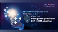 Business News | Microland Recognised as an Innovator in Avasant's Intelligent ITOps Services 2021-2022 RadarView