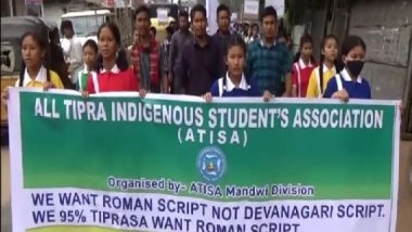 India News | Fresh Debate over Kokborok Script Sparks Protests Across Tribal-dominated Parts of Tripura