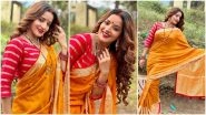 Chhath Puja 2021 Fashion: Monalisa Aka Antara Biswas Stuns in Traditional Yellow and Red Saree, Bookmark the Look NOW!