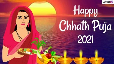 Chhath Puja 2021 Images & HD Wallpapers for Free Download Online: Wish Happy Chhath Puja With Chhathi Maiya and Sun God WhatsApp Messages, Facebook Greetings, Status and SMS