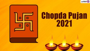 Chopda Pujan 2021 Wishes & Gujarati New Year Greetings: Ahead of Vikram Samvat 2078 Start Date, Send Nutan Varshabhinandan Messages, Images, HD Wallpapers and SMS to Family and Friends