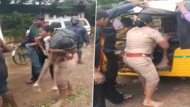 Tamil Nadu Rains: TP Chatram Police Station's Inspector Rajeshwari Rescues Man Trapped Under Tree In Chennai, Gets Him to Hospital (Watch Video)