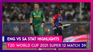 ENG vs SA Stat Highlights T20 World Cup 2021:South Africa Out Of Tournament
