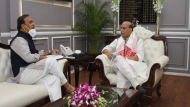 India News | Assam CM Calls on Rajnath Singh in Delhi