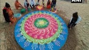 India News | Students of Allahabad University Raise Awareness About Eco-friendly Diwali Through Sand Art