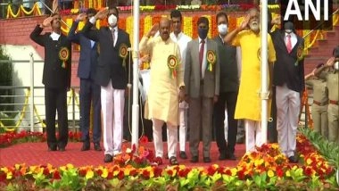 India News | Basavaraj Bommai Attends Karnataka Formation Day Celebrations in Bengaluru