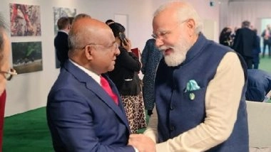 World News | PM Modi Meets UNGA President Abdulla Shahid on Sidelines of COP26