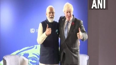 World News |    PM Modi Meets UK Counterpart Boris Johnson in Glasgow