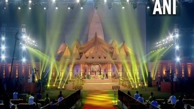 India News | Delhi CM Performs Diwali Puja with Family Members, Cabinet Ministers at Thyagraj Stadium