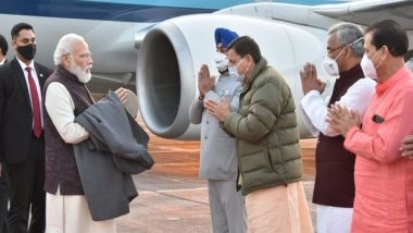 India News | PM Modi Arrives in Uttarakhand Ahead of Visit to Kedarnath Temple