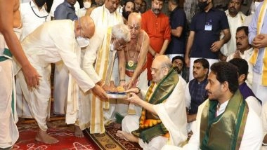 India News | Amit Shah Offer Prayers at Lord Venkateswara Swamy Temple in Tirupati