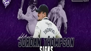 Sports News | England's Jordan Thompson Signs with Hobart Hurricanes for BBL