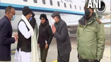 India News | Rajnath Singh Arrives in Leh to Inaugurate Revamped Rezang La War Memorial