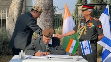 World News | Army Chief Narvane Visits Indian Soldiers War Memorial in Jerusalem