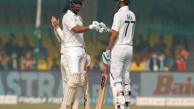 Sports News | Ind Vs NZ, 1st Test: Pujara, Gill Hold Fort After Jamieson's Strike (Lunch)