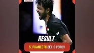 Sports News | Indonesia Open: Sai Praneeth Storms into Quarter-finals After Defeating France's Christo Popov