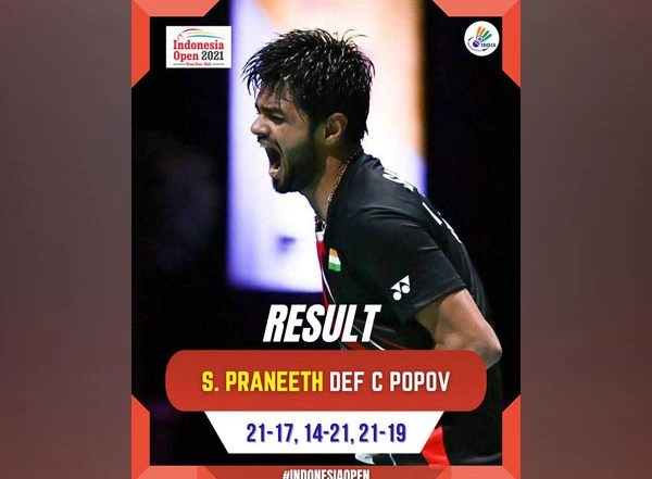Sports News | Indonesia Open: Sai Praneeth Storms into Quarter-finals After Defeating France's Christo Popov