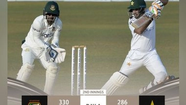 Sports News | Ban Vs Pak, 1st Test: Visitors 93 Runs Away from Target (Stumps, Day 4)