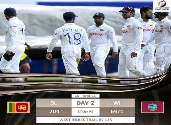 Sports News | SL Vs WI: Veerasammy, Warrican Shine as Visitors Dominate Rain-curtailed Day Two
