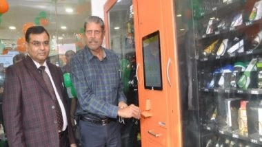 Business News | Legendary Indian Cricketer Kapil Dev Inaugurated India's First Medicine Dispensing Machine (Any-Time Medicine (ATM) at the DavaIndia Generic Pharmacy Store - Pal, Surat