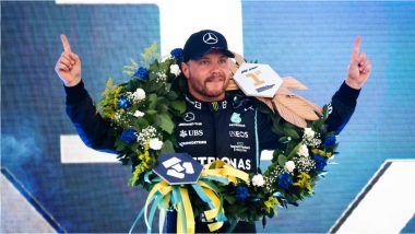 Valtteri Bottas Claims Pole Position in Brazil Grand Prix 2021 Qualifying Round; Watch Video of His Winning Moment (Check Post)