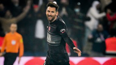 Lionel Messi Goal Video: Watch PSG and Argentine Star Score His Maiden Ligue 1 2021–22 Goal With Sensational Strike Against FC Nantes