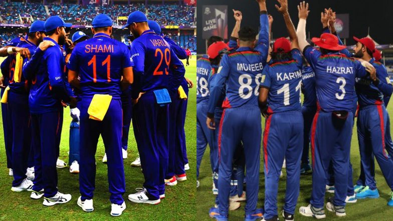 India vs Afghanistan Live Streaming Online, T20 World Cup 2021: Get Free TV Telecast of IND vs AFG, Group 2 Super 12 Match of ICC Men’s Twenty20 WC With Time in IST