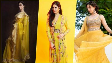 Haldi Ceremony Outfits For Brides: Celeb-Inspired Yellow Attires That Will Be Loved by Every Dulhan This Wedding Season