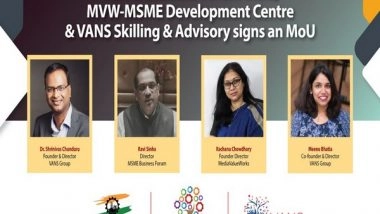 Business News | Entrepreneurs' Development Centre Powered by 'VANS Skilling & Advisory' Aims to Nurture Indian MSMEs