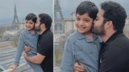 Jr NTR Kisses His Son Abhay Ram As the Duo Enjoy &lsquo;An Eyeful of Eiffel&rsquo; (View Pic)