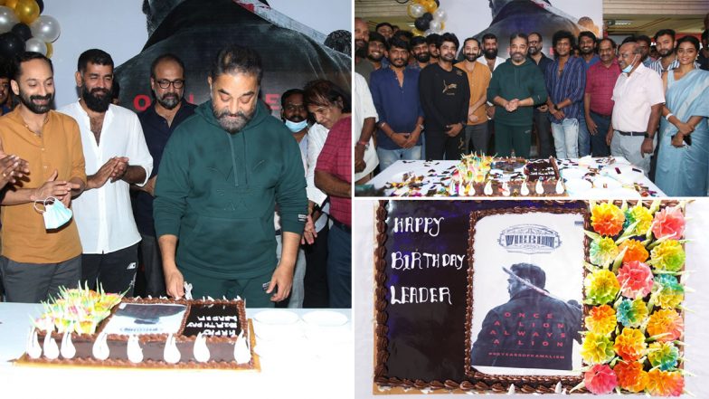 Kamal Haasan’s Pre-Birthday Celebration Kickstarts! Team Vikram Hosts a Special Bash for the Superstar (View Pics)