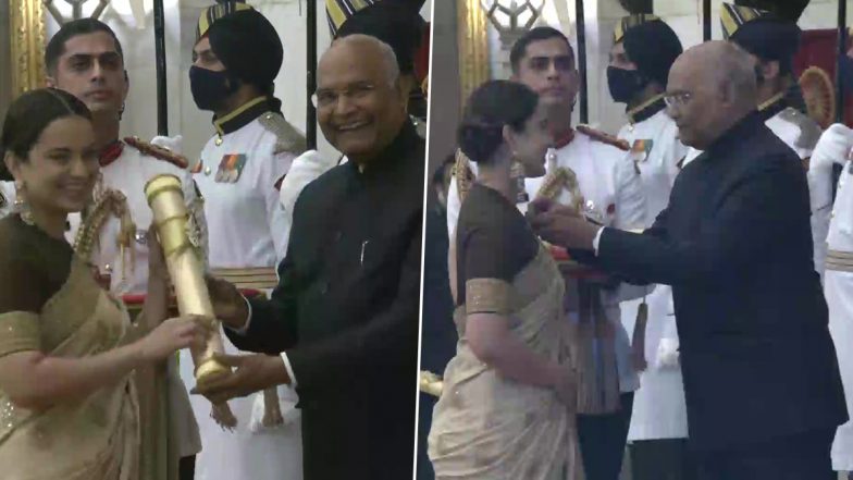 Kangana Ranaut Receives the Padma Shri Award 2020 (View Pics)