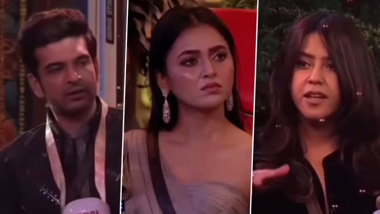 Bigg Boss 15: Karan Kundrra Blushes When Asked by Ekta Kapoor if He Likes Tejasswi Prakash (Watch Video)