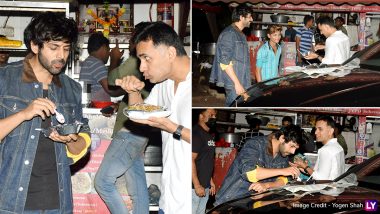 Kartik Aaryan Halts His Lamborghini At A Snacks Corner To Enjoy Chinese Food! (Watch Video)