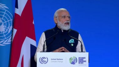 PM Narendra Modi at COP26, Says ‘India Only Country That Is Delivering in Letter and Spirit Commitments on Tackling Climate Change Under the Paris Accord’