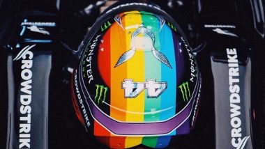 Lewis Hamilton Wears Rainbow Helmet To Support LGBTQ+ Community During Qatar GP 2021 Practice Session, Says ‘We Stand Together’