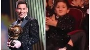 Lionel Messi's Son Thiago&rsquo;s Reaction to His Father Winning Ballon d&rsquo;Or 2021 is Truly Unmissable, Adorable Video Goes Viral